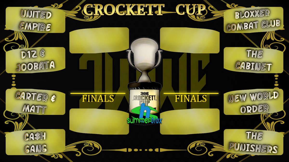 JWWERBLX's tweet photo. Crockett Cup Round 1 Cont.
Last Week Ca$h Gang won their 1st Rd match up
And we look to finish out R1 tomorrow!

United Empire Vs D1Z and Joobata,

BCC Vs The Cabinet,

N.W.O Vs The Punishers!

JWWE MNFN Live Tomorrow at 7pm Est! https://t.co/ky9c2fqUUW