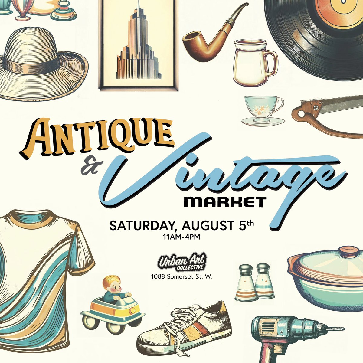 Step Back in Time at our Antique & Vintage Market!  Sat Aug, 5, 11am-4pm. Shop for Vintage Clothes, Housewares, Vinyl Records, Tools, Toys & more from our Amazing Vendors.  #vintagemarket #antiquemarket #vintageclothes  #vintagevinyl #jewelry #vintagefinds #vintagerecords #vinyl