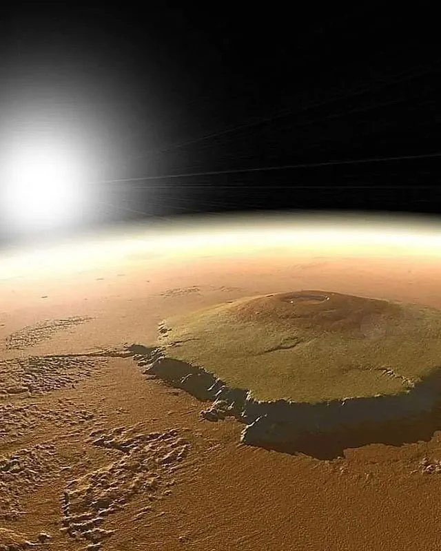 Olympus Mons on Mars is the tallest mountain in the Solar System