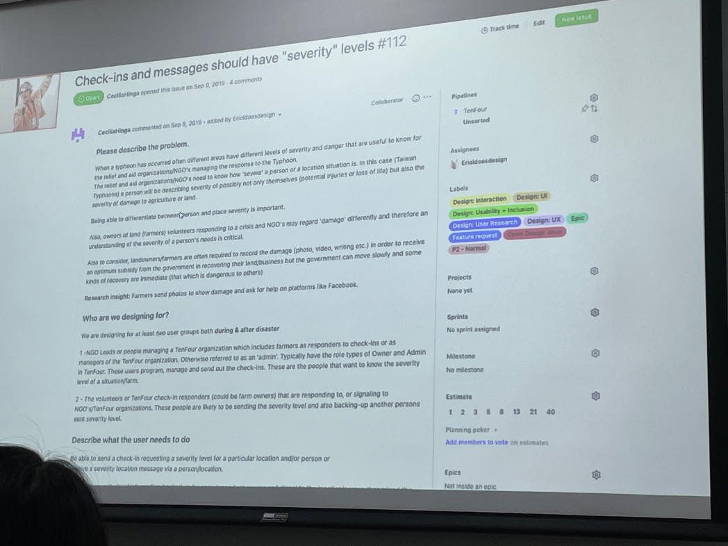 pcultural's tweet image. @EriolDoesDesign &amp;amp; Abishek giving a brilliant talk about #opendesign @coscup #COSCUP2023