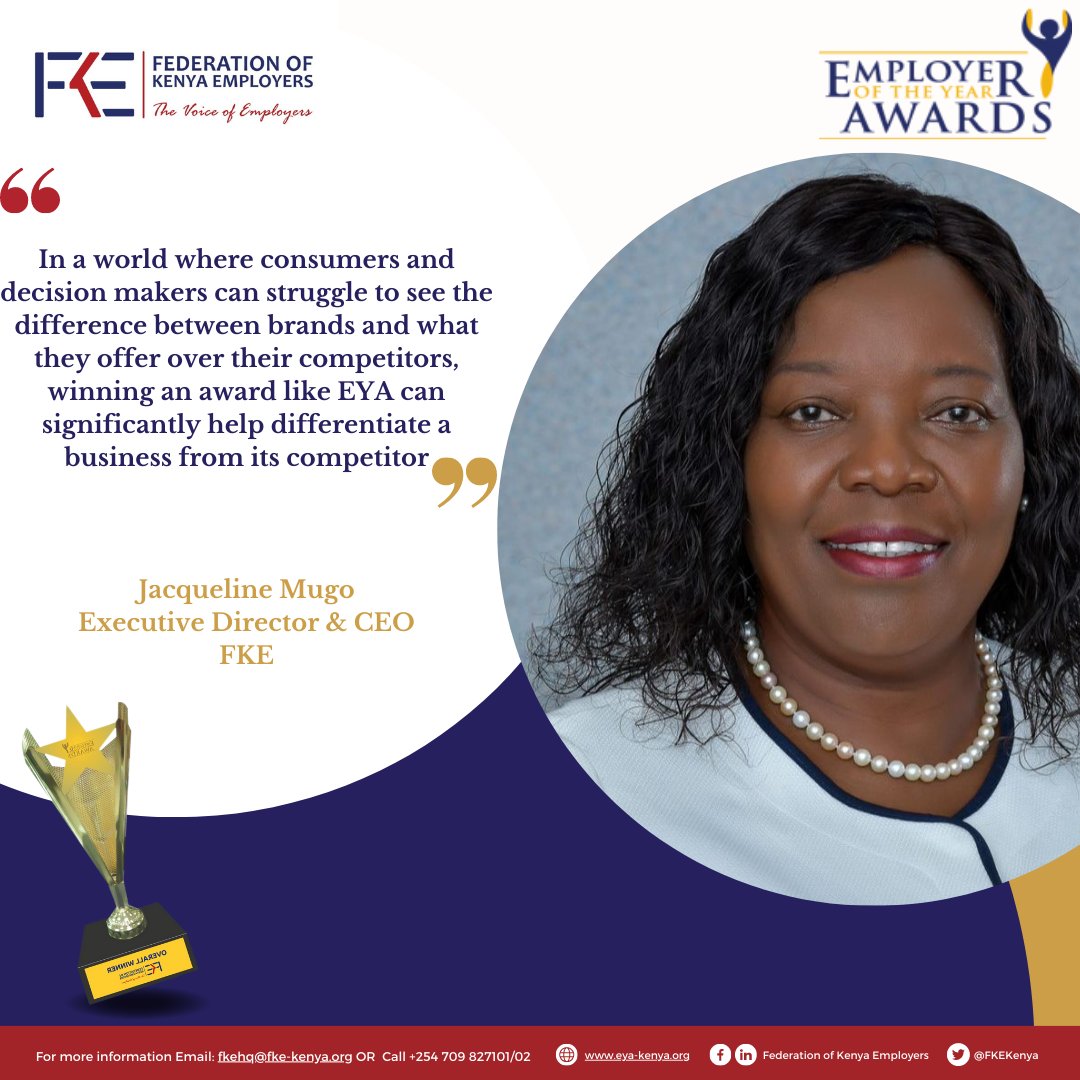 FKEKenya's tweet photo. Have you registered for the Employer of the Year Awards Gala Dinner?
Register now by clicking on this link https://t.co/AvnDBwar98
See you there!  
#EYA2023 #AwardsGalaDinner https://t.co/dJikrGlaet