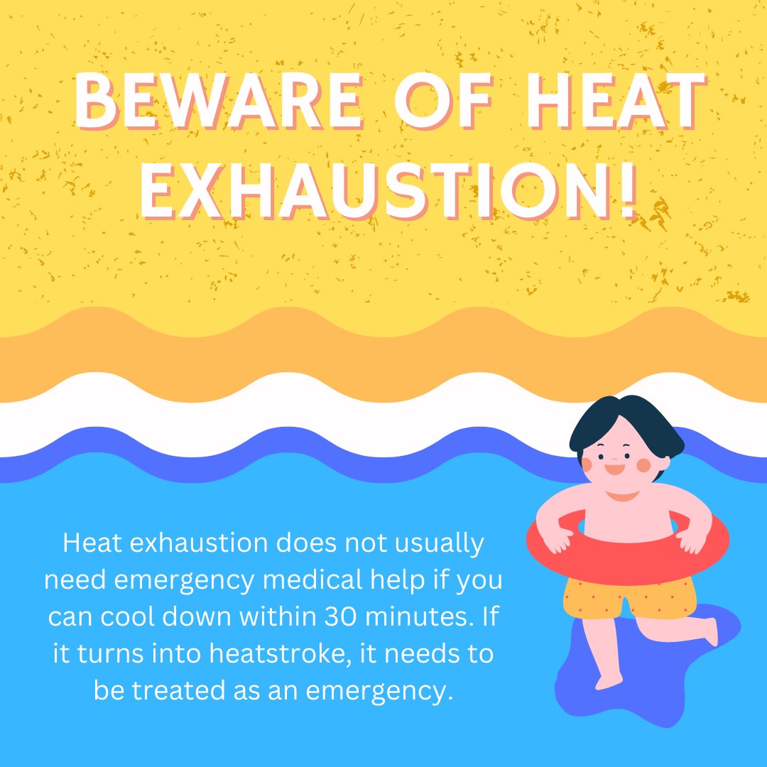 For information on how to avoid heatstroke and heat exhaustion, go to nhs.uk/conditions/hea…

#HeatExhaustion #HeatStroke #SunProtection