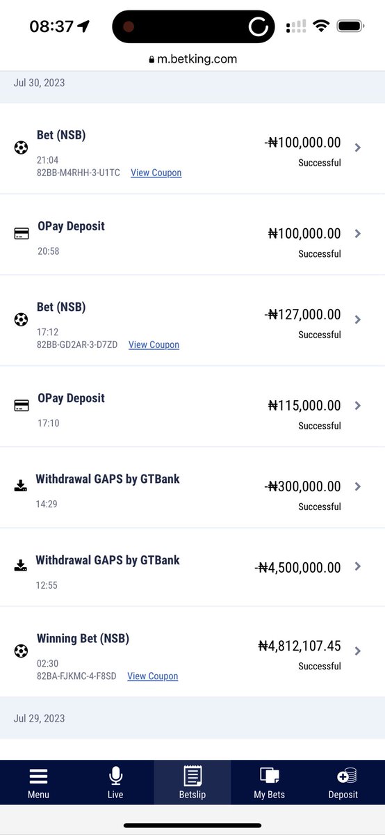KgsbCommunity's tweet photo. This is the reason why we should be using a reputable bookies to play.

I won 4.8MILLION since 29th July 2023 and @BetKingNG refuse to pay 4.5M Naira first withdrawal while they only pay 300K second withdrawal of the amount I won this morning. 

I avoid issues @BetKingNG. If this is not settled today, you will hear from my Laywer and a petition will be written to the National Lottery commission. I have all evidence to be used again you.

Kindly find attached and act fast before I take actions legally. @BetKingNG @NatLotteryNG 

RT 🙏
@mrbayoa1 @sportingking365 @TheLockTips @HouseOfAmbers