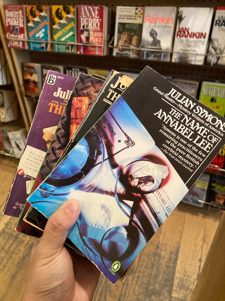 !!! I’ve spent a lifetime scouring bookshops for old (usually out of print) detective fiction, and it’s been incredibly difficult to find Julian Symons’ books. And today I found five! His critique of Sayers notwithstanding, Symons is a giant in crime fiction.