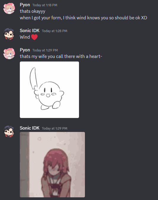 MimishimaPyon's tweet photo. So, first encounter with @sonic_idk
he called my wife follow by a heart emoji in front of me https://t.co/ix6XKFAsU3