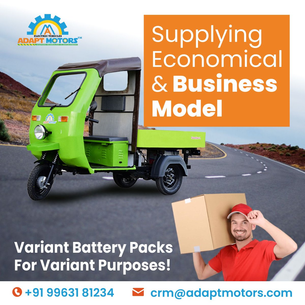 adaptmotors's tweet photo. Supplying Economical &amp; Business Model
Call - +91 9963181234
crm@adaptmotors.com
#electricvehicle #ev #electricmobility #gogreen #electric #electricvehicles #ecofriendly #goelectric #technology #evcharging #sustainability #electrical #zeroemission #threewheeler #trikes #trikers https://t.co/6LTcRqPYs5
