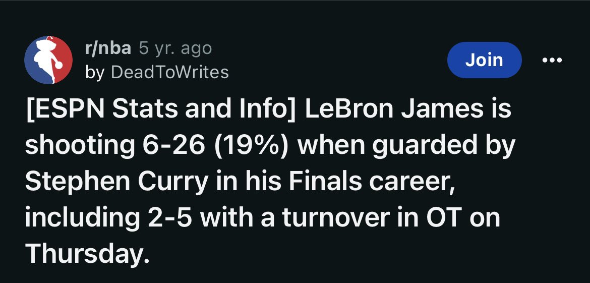 <a href="/BronGotGame/">²³𝙻𝚎𝙱𝚛𝚘𝚗𝚌𝚑𝚒𝚝𝚒𝚜🏀☄️🌎💞</a> @MustSeeJay <a href="/CantGuardGSW/">🤫🧏🏽</a> <a href="/OnBallSteph/">dre</a> The stats back this video up too