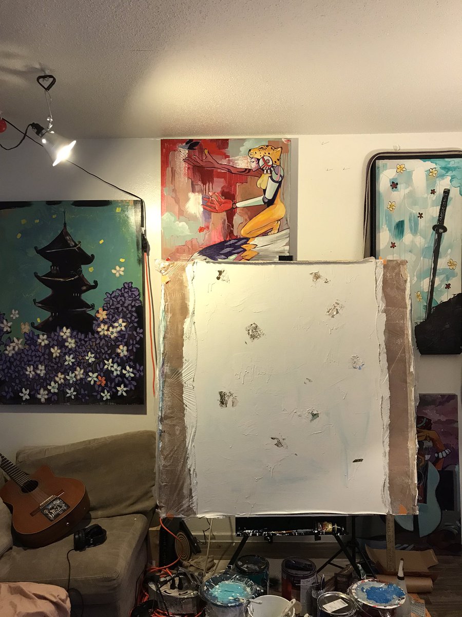 When an artist shows their work in progress and their studio space it’s like being naked for them. I know I’m a bit of unicorn but don’t get turned on too much 🤣 Hope everyone is enjoying their Sunday! 
Hendrixartist.com