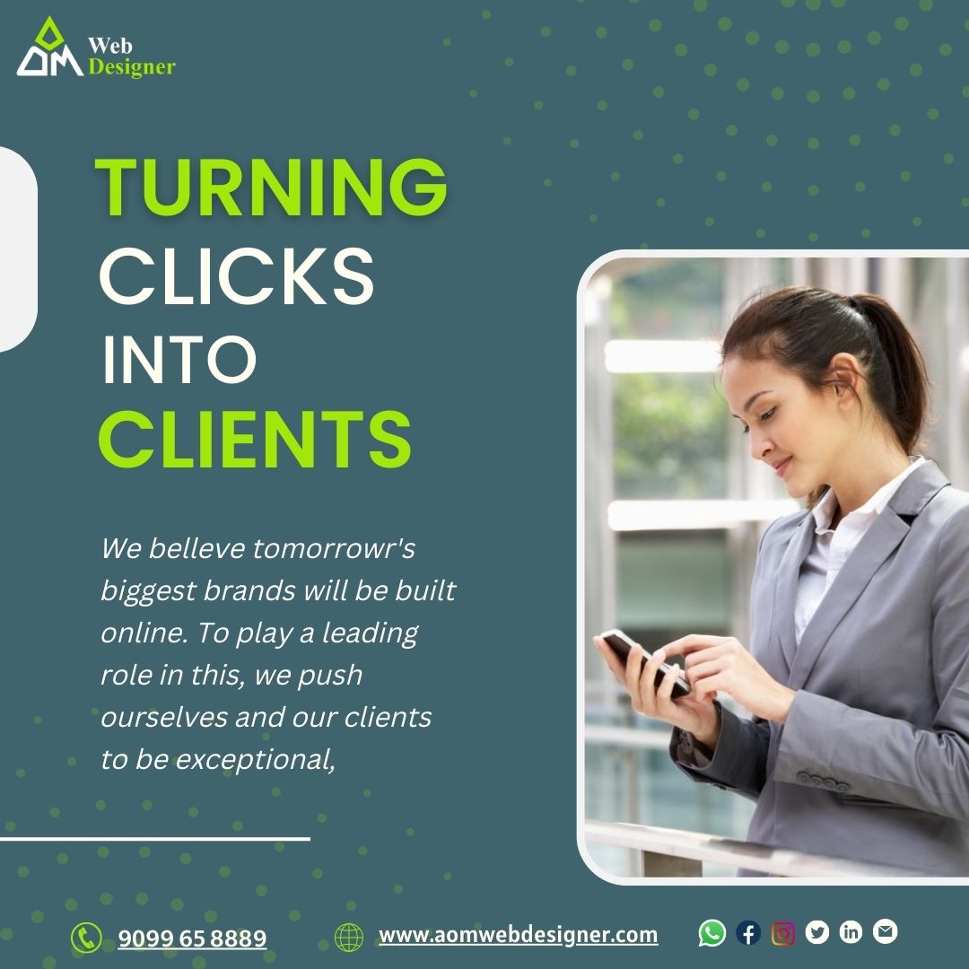 aom_web's tweet image. Turning Clicks into Clients
We believe tomorrow&apos;s biggest brands will be built online. To play a leading role in this, we push ourselves and our clients to be exceptional.
.
.
.
 #digitalmarketing #webdevelopingcompany #bestwebsitemakingcompanyinahmedabad #seomarketingcompany