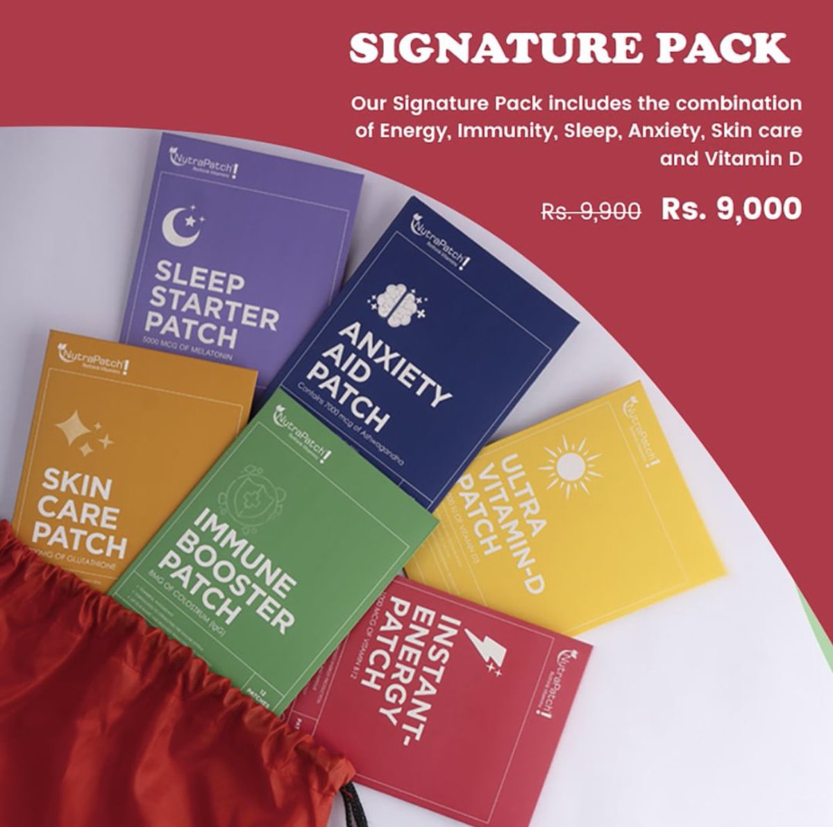 NutraPatch's tweet image. Vitamin deficiency will not be a problem anymore! 🤩

💥 Our Signature pack is an exclusive deal for all of your Vitamins needs! Say NO to pills &amp;amp; patch on!

Visit our website to place your order! ✅

#nutrapatch #bundledeal #simplevitamins #patchon