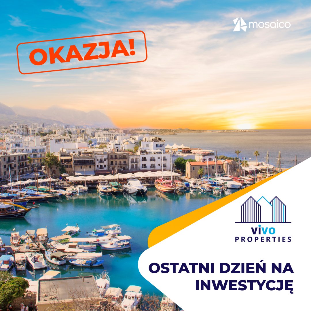 Ostatni dzień, by zainwestować w tokeny VIVO!
👉Sprawdź szczegóły projektu: mosaico.ai/vivo-properties

#vivo #last_chance #last_minute #mosaico