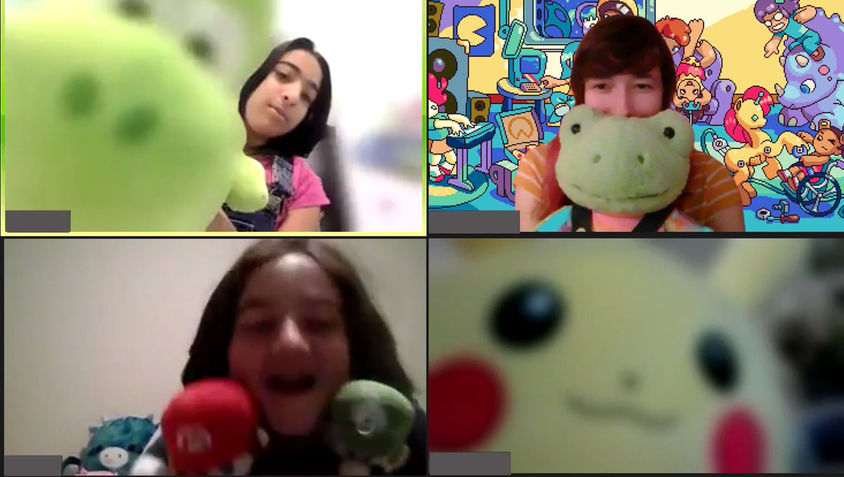 devirtualizing's tweet image. had a truly delightful time being a @GirlsMakeGames camp counselor this summer 💗 im so proud of my campers &amp;amp; the legendary horror farming sim they made (which features a powerful pink shiba inu named Big Boy 😆)