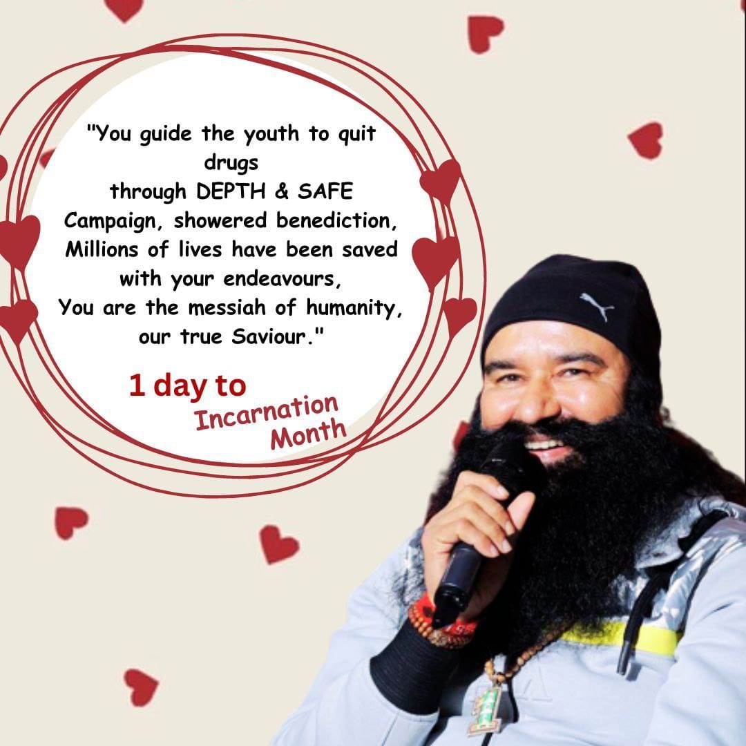 Teri_rehmat_'s tweet photo. Millions are eagerly waiting for celebrating #BirthMonthVibes of Saint @Gurmeetramrahim Ji Insan ,who has given true method of meditation to masses to get salvation from the worries of materialistic world and cycle of Death and Birth and are living happy life.
#CountdownBegins https://t.co/Lb4ssTJJgm
