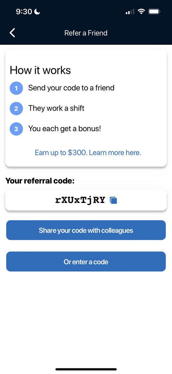 Hey! I work through Clipboard Health, and I love it! Use my referral code rXUxTjRY after signing up. When you work your first shift, we’ll BOTH get a $150 bonus. 😊
