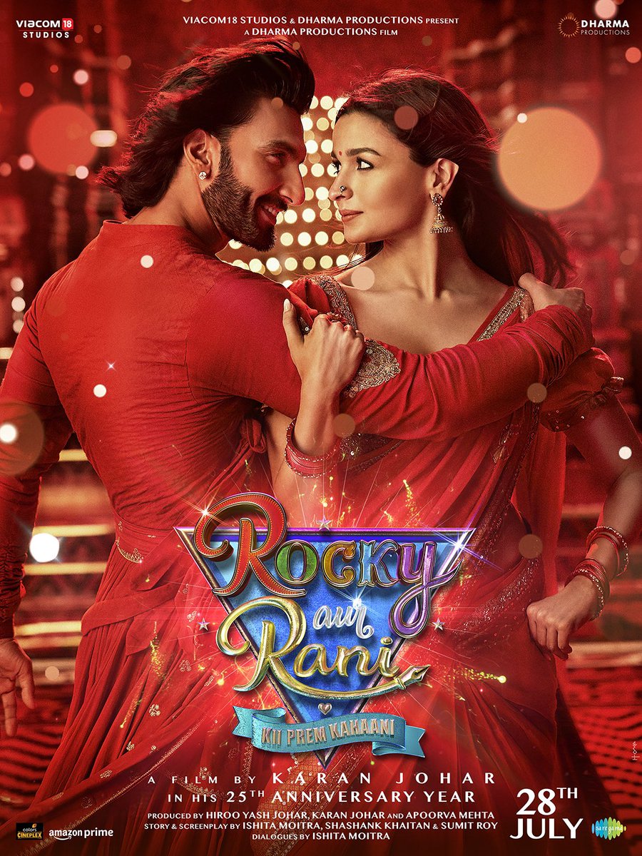 Wasimkk's tweet photo. ROCKY AUR RANI KII PREM KAHAANI 4/5 ⭐️ This film is surely not be missed, I would say a film which explains the differences of cultural and religion with in family and its hats off for @KaranJoharTeam and entire cast and crew @RanveerOfficial and @aliaa08 for their performances. https://t.co/f1nYSJtl2p