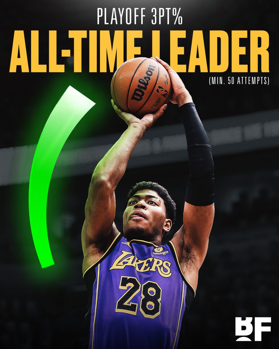 bballforever_'s tweet photo. Rui Hachimura is the All-Time leader in playoff 3PT% shooting 52% from deep 🔥 https://t.co/v1zFISPbMo