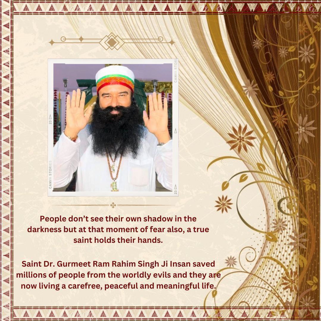 AnitaIn46636255's tweet photo. We all Salute a Spiritual Master who didn't just teach us how to simply Live a Life, But showed the path of mercy &amp; unconditional Love towards other beings.🙏🏻 Such There are only 1 day left to True Spiritual Guru Saint MSG pious Birth Month.😍
#BirthMonthVibes
#CountdownBegins https://t.co/Ujw7q0dGGl