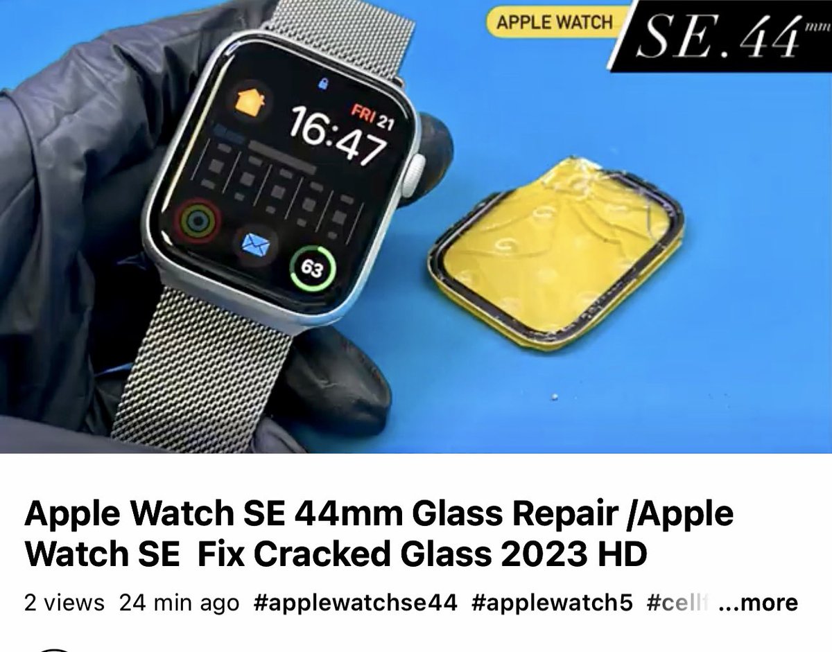cellfixgeorgia's tweet photo. Apple Watch SE 44mm Glass Repair /Apple Watch SE  Fix Cracked Glass 2023 HD https://t.co/4GwEXhPLi5 via @YouTube

#screenglassrepair #applewatch #iphone #mobilerepair #longvideo #YouTube https://t.co/zuuqsIsilj