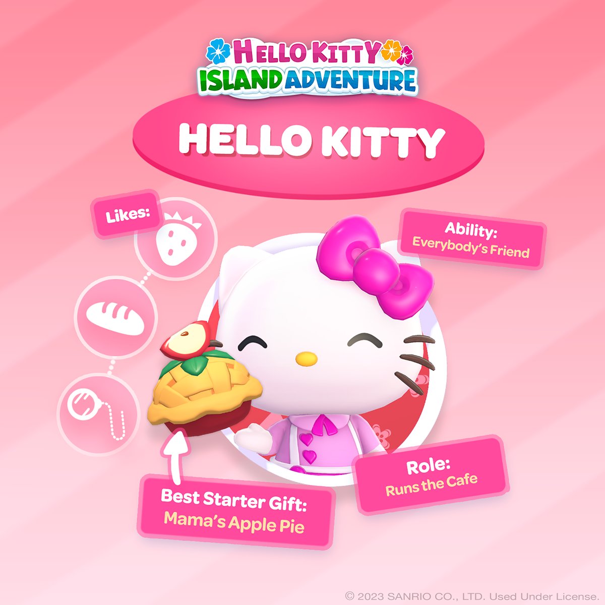 Hello Kitty on X: New Friendships. New Adventures. Hello Kitty Island  Adventure is coming to @AppleArcade on July 28th! 🌺 Learn more here:    / X