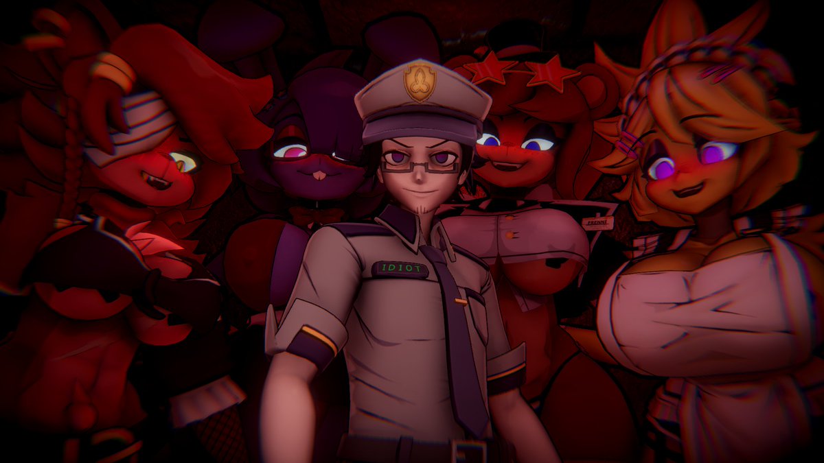 The presentation of the new appearance of the Nightguard of our game is now available on Youtube. In addition to the new skins of the animatronics. Original models by <a href="/CryptiaCurves/">🔞Cryptia🔞</a> The  Cool redesigns are the work of the talented
<a href="/SSSeaweed1/">Croseneu</a>
follow it. I know you'll love it.✨