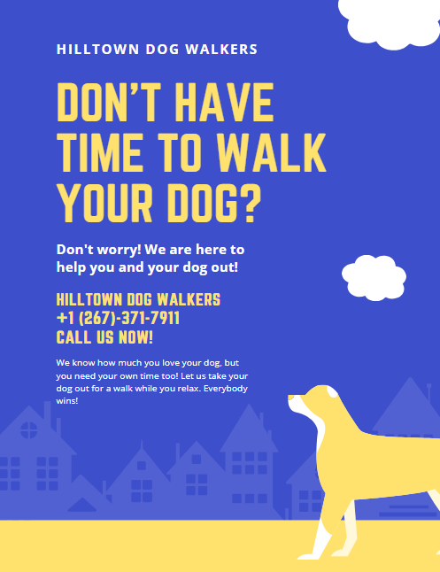 MacGaming_YT's tweet photo. ATTENTION! HillTown dog walkers can walk your dog for 30-60 minutes for 10-15 dollars, call today to get an appointment scheduled! https://t.co/GoUQXeRb3D