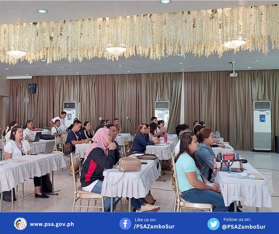 𝐇𝐀𝐏𝐏𝐄𝐍𝐈𝐍𝐆 𝐍𝐎𝐖: The Philippine Statistics Authority (PSA) Zamboanga del Sur Provincial Statistical Office conducts 2nd Level Training on 2022 Census of Agriculture and Fisheries (CAF) at Four Queens Resort, Pagadian City.

CAFarmer, CAFisher, Tayo ang Bida!
#2022CAF