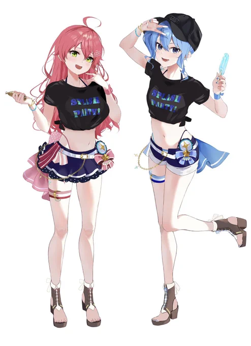 その2 ホロサマ水着(Tシャツ) miComet   #今月描いたイラストを晒そう