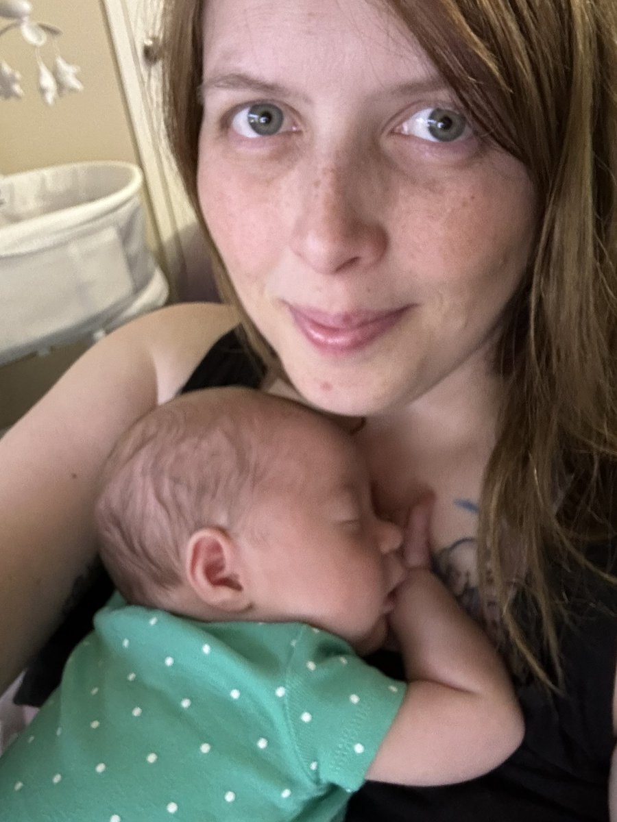 STundra9's tweet photo. Getting snuggles in with my baby girl! Hard to believe she will be one month old on Tuesday! 😱🥰❤️ https://t.co/1EYCMOjTjy