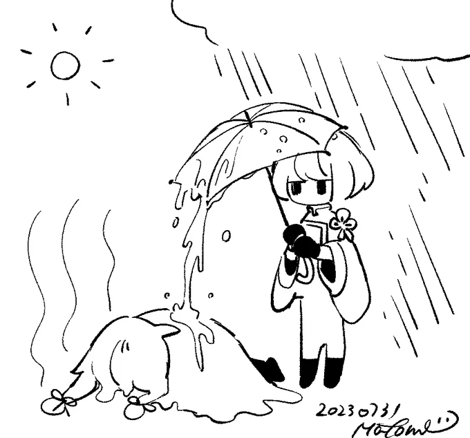 こっちは雨降ってるので