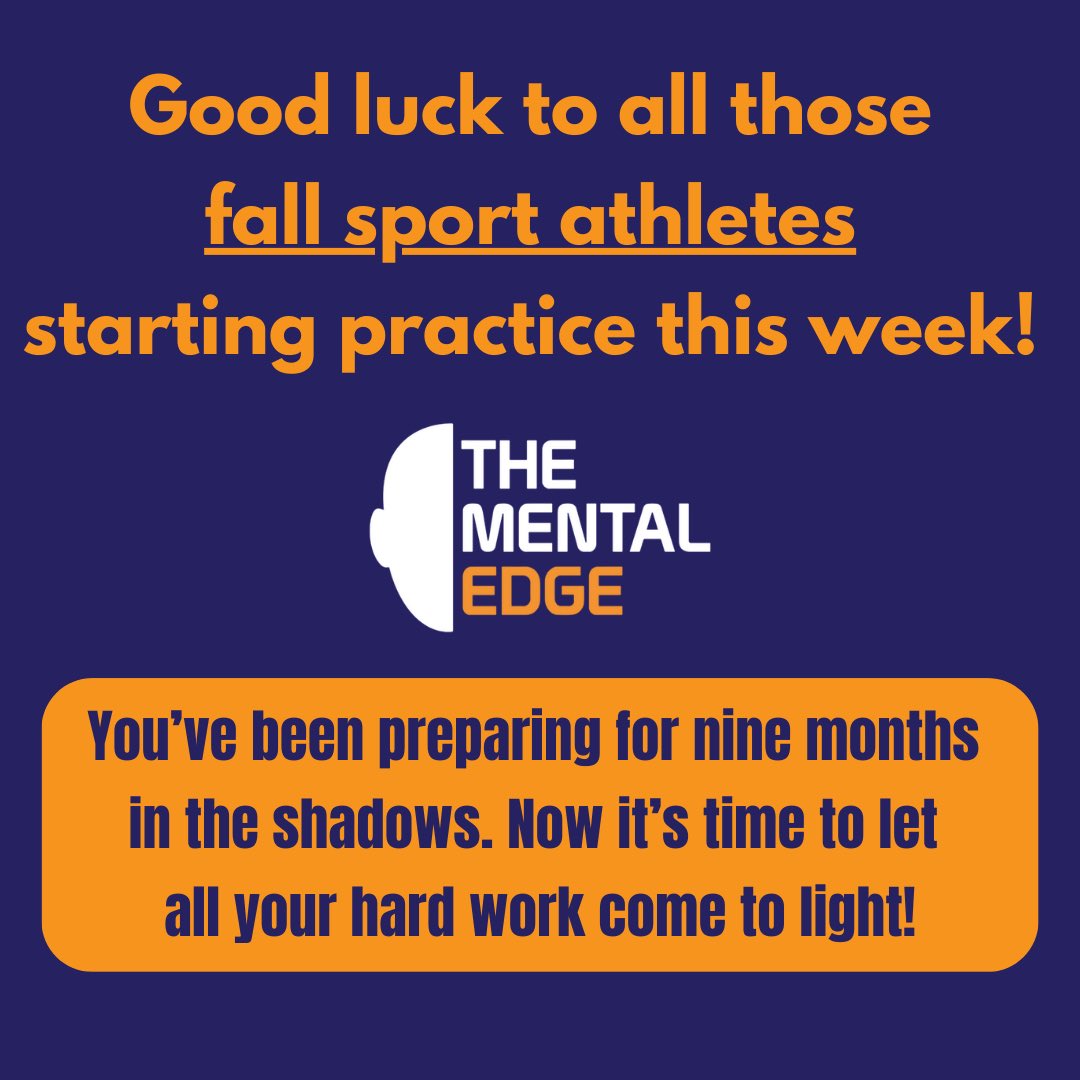 It’s go time! Good luck to all those teams competing for championships this Fall!