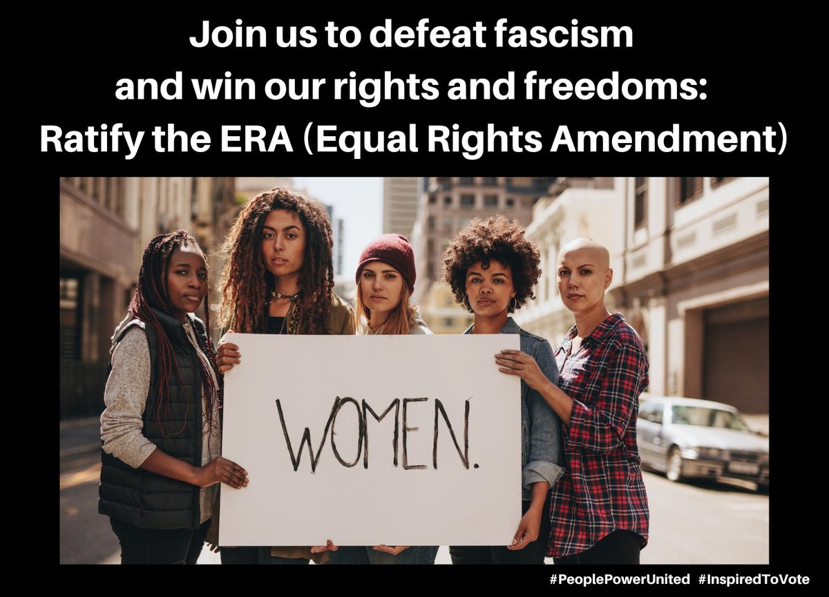 Join us to defeat fascism and win our rights and freedoms

Now is the time to ratify the ERA (Equal Rights Amendment)

#PeoplePowerUnited

actionnetwork.org/letters/tell-y…