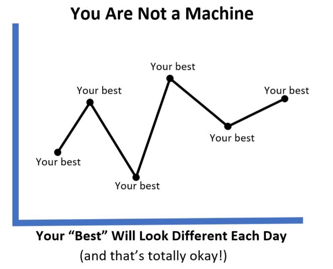 you can't judge effort by results.

Inconsistent performance doesn't mean people aren't trying their best. It often means they're doing their best in the face of turbulence.

In humans, variability is a feature, not a bug!