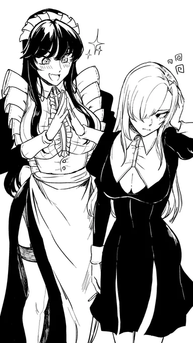 #今月描いたイラストを晒そう  メイドとシスター