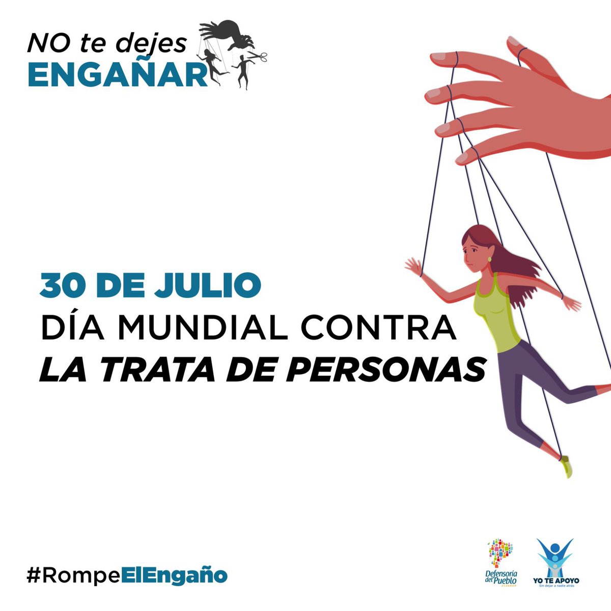 No ignores señales de peligro, denuncia la trata de personas. #RompeElEngaño ✂️🎭 #NoTeDejesEngañar 🚫