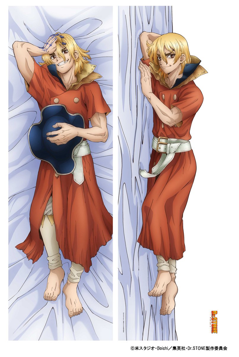 新商品グッズ】TVアニメ「Dr.STONE」より七海龍水描き下ろし抱き枕