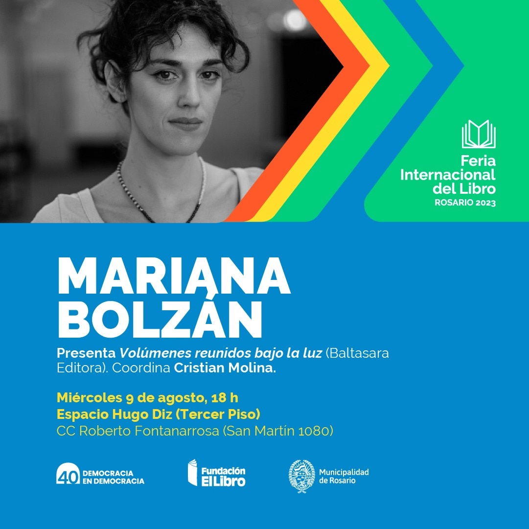#volúmenesreunidosbajolaluz #marianabolzán #filros2023 <a href="/FeriaLibroRos/">Feria del Libro Rosario</a>