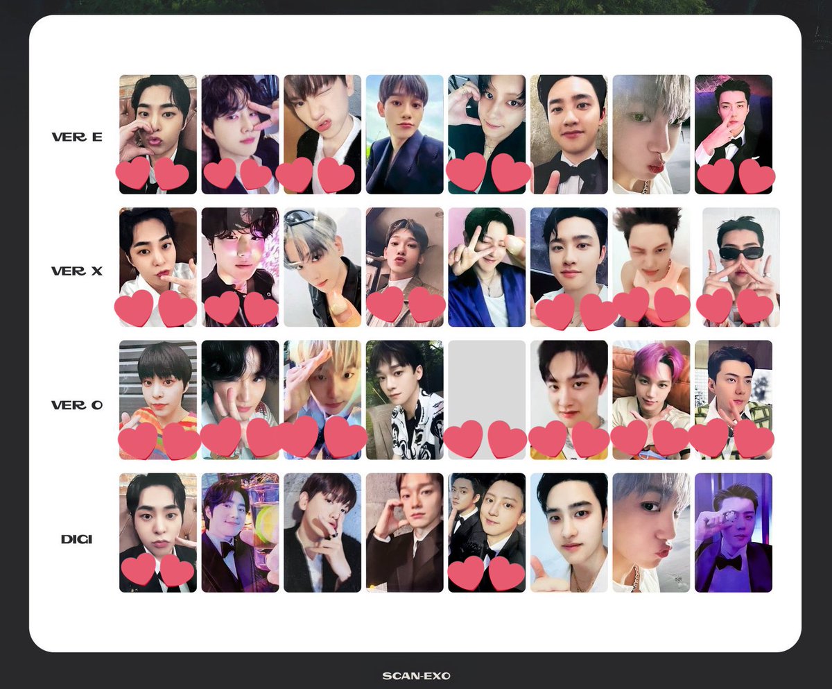 mana1379_EXO's tweet photo. EXO exist トレカ交換
《譲》画像のもの
《求》
mumo チェン
Smini シウミン、ベッキョン、チェン、チャニョル、
その他のver  ❤️のもの
配送交換希望で、異種交換可能です！
よろしくお願いします🙇‍♀️ https://t.co/fmeA32SIZ6