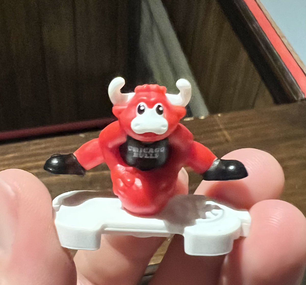 DukeOfAwesome's tweet photo. This Benny the Bull Kinder Surprise toy needs to chill the fuck out. https://t.co/HFBdobda3L