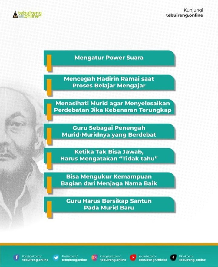 tebuirengonline's tweet photo. Inilah nasihat Hadratusyyaikh KH M Hasyim Asy’ari terhadap para guru https://t.co/zI3nElQkLD