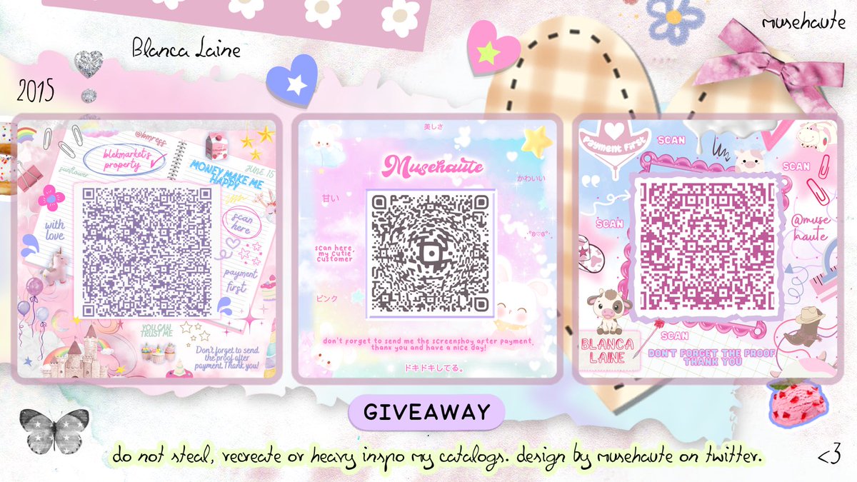 🧷 +. giveaway qr deco .+ 🎀 

haiiii, ada giveaway qr deco nih!🫶🏻 khusus untuk katalog cakeup ini buat 2 ORANG pemenang yaa!💅🏻 GA ini disponsori ellz <a href="/lireih/">ellz, @ aft dm & wa.</a>💗 syaratnya di bawah ini yaa! <3 semua boleh ikutan, lesgoooo!🏄🏻‍♀️

syaratnya :;
★ ˎˊ wajib follow ellz <a href="/lireih/">ellz, @ aft dm & wa.</a>
★ ˎˊ