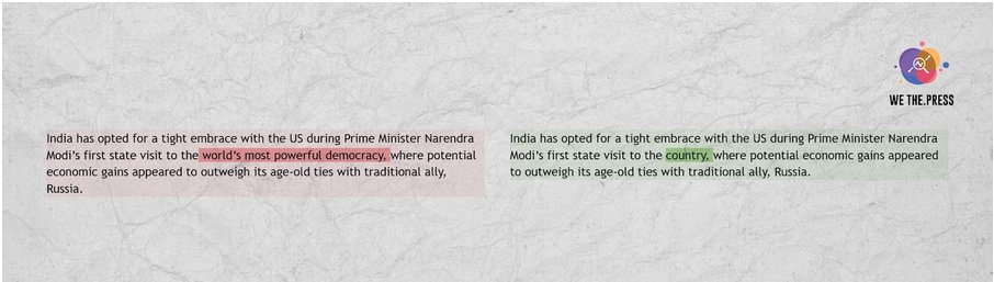 CtrlAltMedia_'s tweet photo. 6/ It is important to remember that narratives can be shaped to appear truthful, but they may not always be based on objective truth. The Western media's portrayal of India and PM Modi is a testament to this phenomenon. 🌐 #NarrativeShaping #WesternMedia https://t.co/V7gYew9iGR