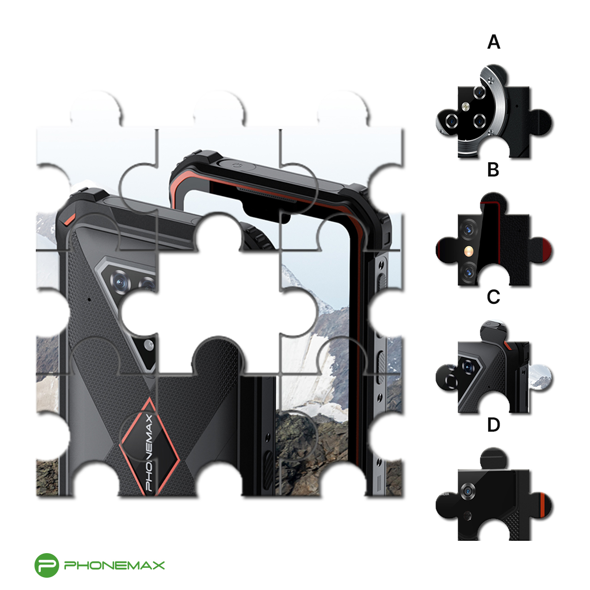 PhonemaxMobile's tweet photo. Can you put together #PhonemaxM10?👾

Comment with A, B, C or D to complete the puzzle and guess our newest product! https://t.co/YwE7M1Yv5v