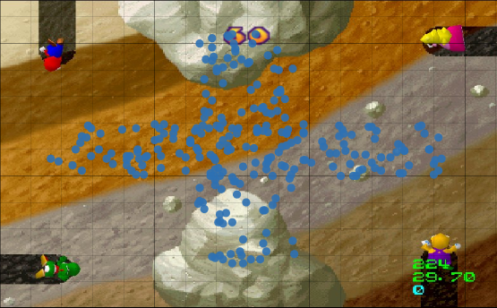 Rainchus's tweet photo. Random Mario Party 1 thing i made awhile ago. It plots all the points that the treasure chest can spawn in the minigame buried treasure.
Graphed here: https://t.co/vRS0bwp9b3 https://t.co/vsja5swSAD
