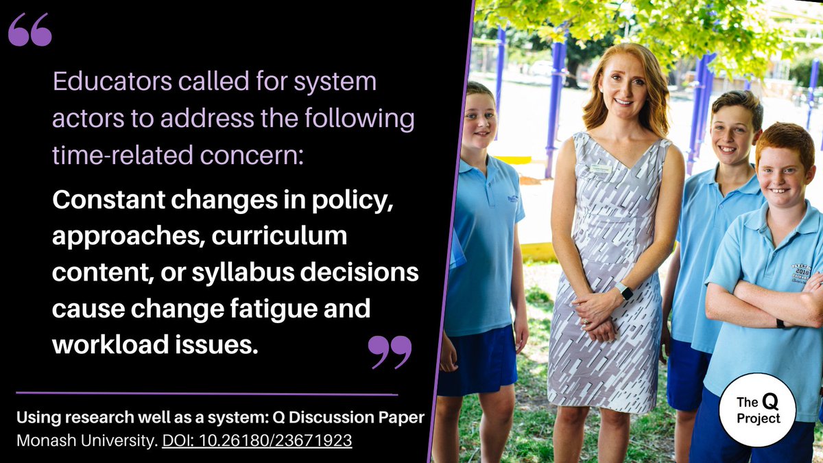 MonashQLab's tweet image. Our latest report highlights enablers, as well as barriers to using research that educators experience. 
#Time #UsingEvidenceBetter #QURE #SystemUse doi.org/10.26180/23671…