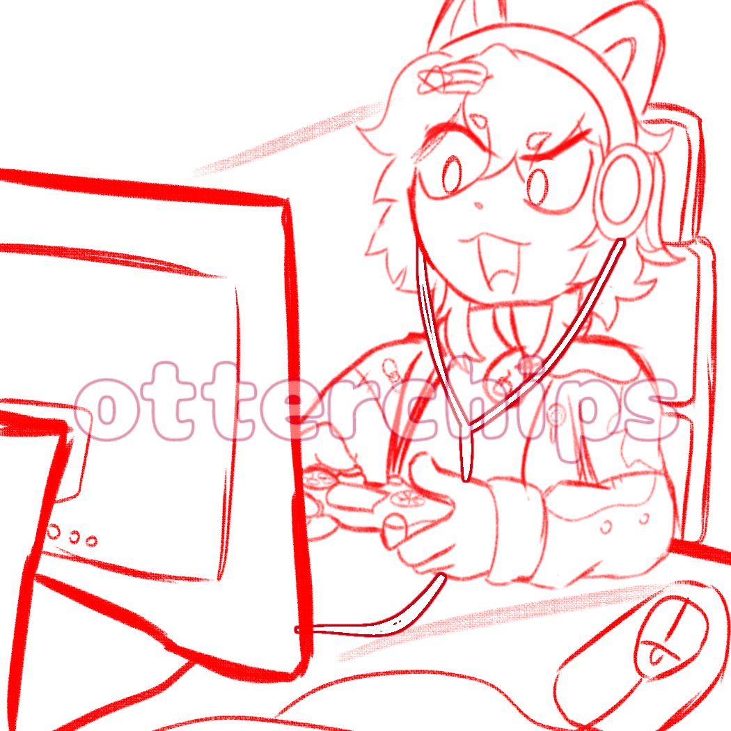 Otterchips0's tweet photo. WIP of a drawing I'm doing for an art trade :) #art #gamer #gameroc #neko #WIP #artwip #oc #ocart #arttrade #drawing #arttradewip https://t.co/D4A33juMB3