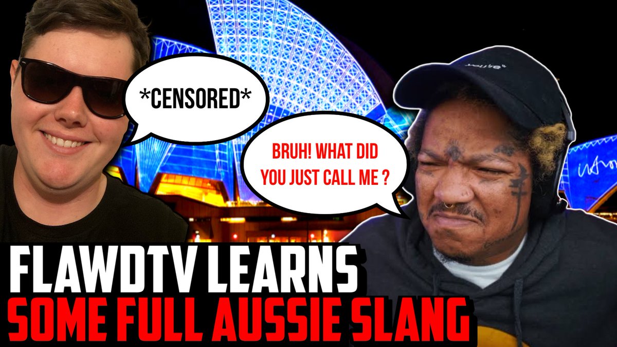 RyanR3AP3R's tweet photo. FlawdTV Learns Some FULL AUSSIE Slang!
👇CLICK HERE👇
https://t.co/JrcQNZqYHW
@LethalLightnin @RynoRaging @FlawdTV @Mrmozza22 @BlabberingC @Wicked_Virtue_ @MrGrantGregory
#FullAussie #Flawdzilla #AussieSlang https://t.co/98JSob81L3