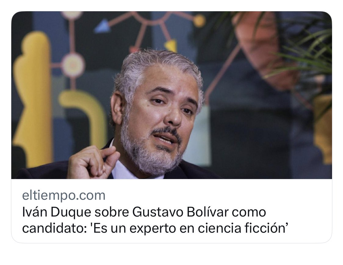 GustavoBolivar's tweet photo. Que el general (r), Vargas, Angelica Lozano, e Iván Duque me ataquen al mismo tiempo solo se puede leer de una manera: ¡están asustados! https://t.co/GTCSyOjihR