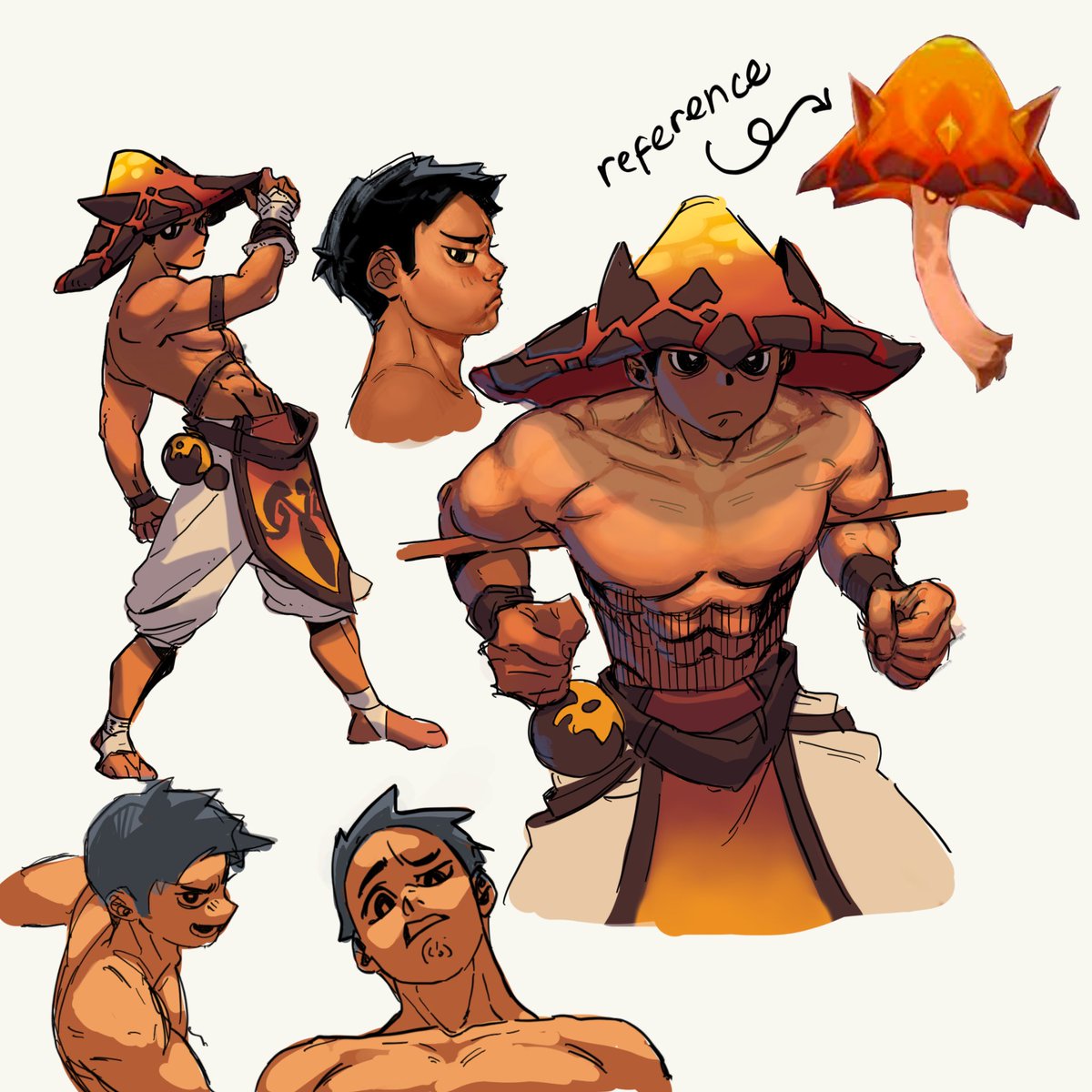 du_dles's tweet photo. A personified version of some @GenshinImpact Fungi :) https://t.co/WQskIKCPzM