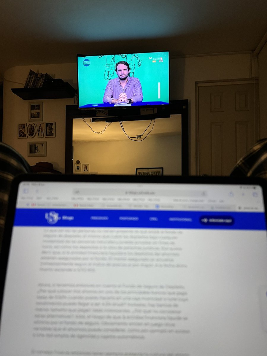 Cesar_Sanchez_V's tweet photo. @MovistarDeporPe Estudiando viendo #depuesdetodo. Vamos cremas que no se puede dar ventajas en el clausura. #YdaleU https://t.co/QtnH7FJ1RR