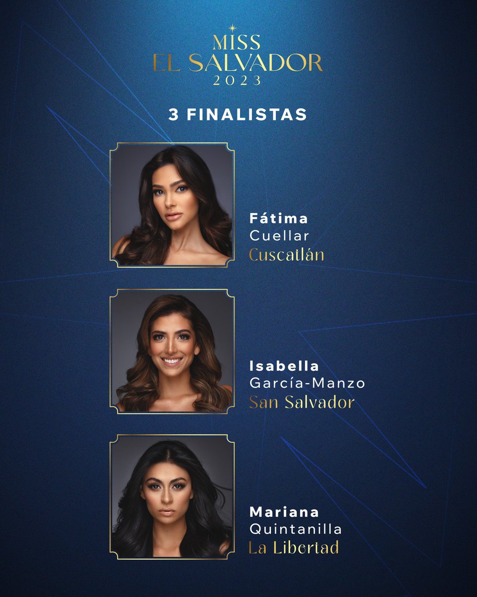 ¡Los corazones laten cada vez más fuerte! 

Ya tenemos el Top 3 de #MissElSalvador2023. 🤩👑